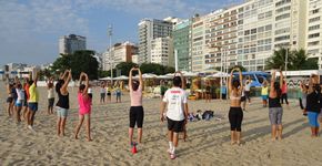 Academia de graça nas praias