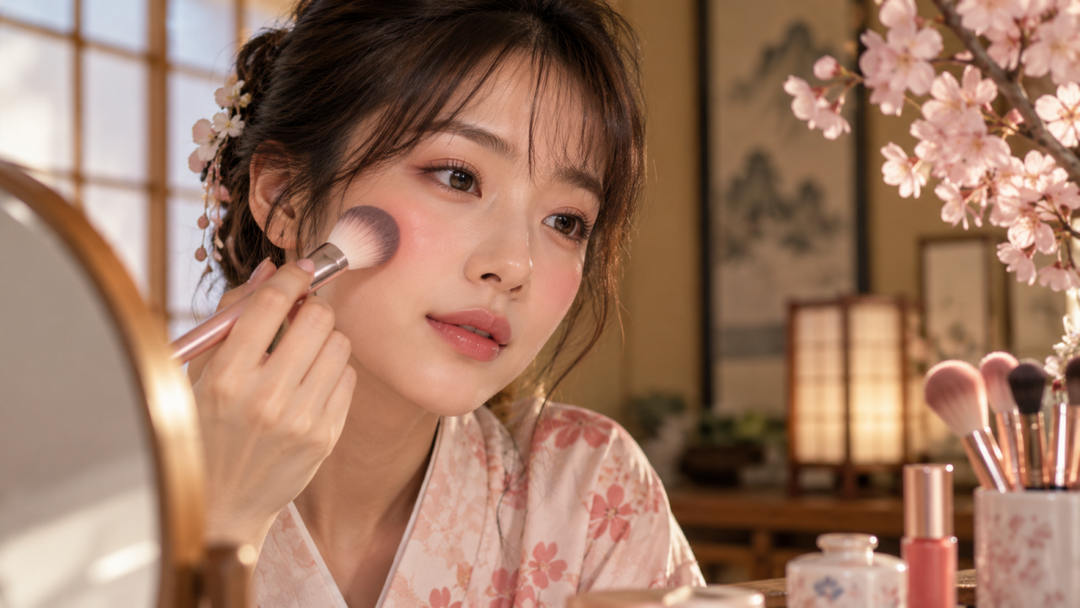 Como fazer uma maquiagem japonesa natural? Veja os segredos do baixo contraste, do blush difuso e das camadas leves para valorizar a aparência real do rosto.