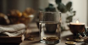 Simpatia da água com três moedas para quitar dívidas