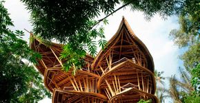 Mulher abandona ramo da moda para construir casas de bambu sustentáveis