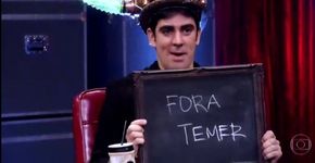 Marcelo Adnet manda um ‘Fora Temer’ na Globo e internet pira