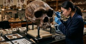 Chamaram este crânio de uma nova espécie humana, mas o DNA revelou uma identidade muito mais surpreendente