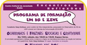 Programação de Formação em HQ e Zine no CCJ