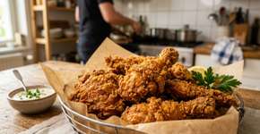 Os melhores chefs concordam: para deixar o frango crocante, não é o óleo que importa, o segredo está no amido