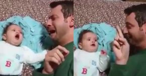 Pai acalma bebê usando língua de sinais; veja o vídeo