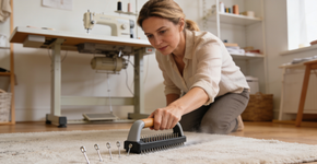 O uso estratégico do ímã para nunca mais perder um alfinete pelo chão da casa