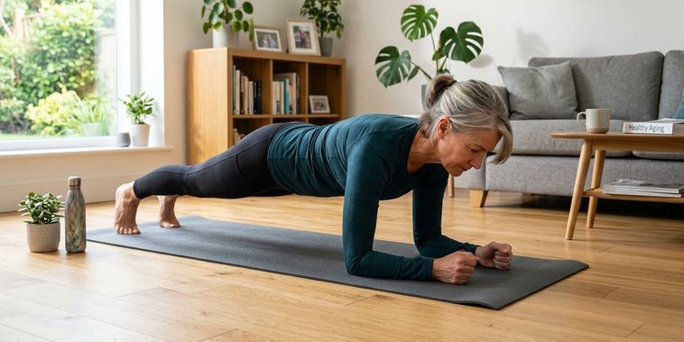 Featured main: Cinco exercícios para fazer em casa que definem o abdômen mais rápido do que na academia depois dos 50 anos