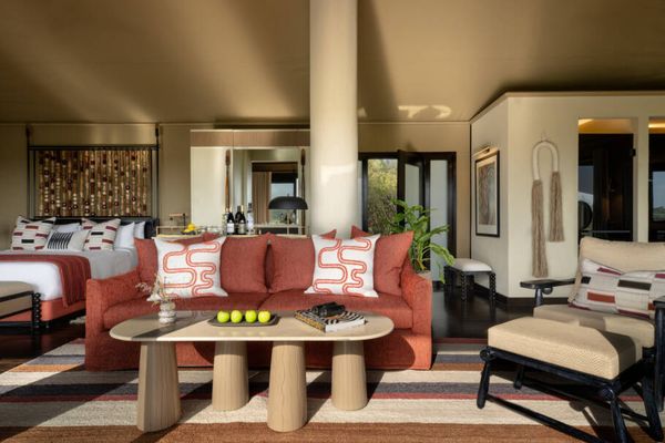 Interior de uma das tendas do Mahali Mzuri, que foram repaginadas