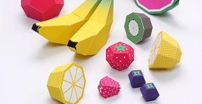 Construindo frutas de papel