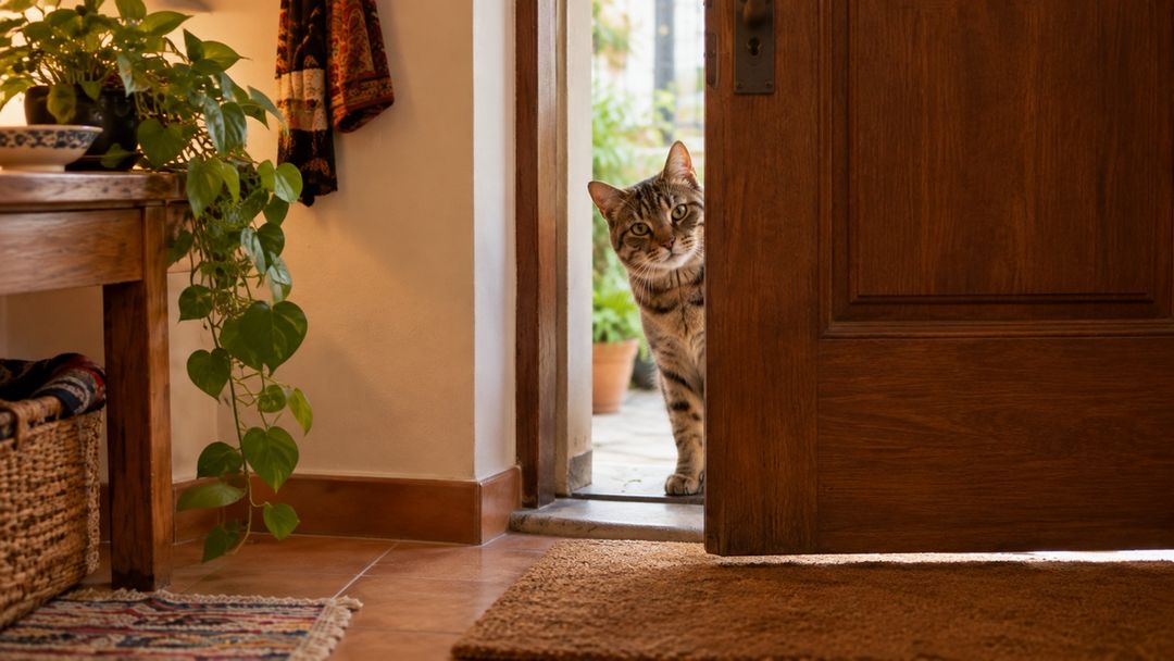 Portas fechadas mudam o acesso do gato ao próprio território.