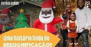 Veja porque papais noéis negros se espalharam pela decoração de um bairro inteiro
