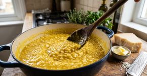 Os italianos concordam: “Para deixar o risoto mais cremoso e saboroso, o segredo é adicionar queijo parmesão durante o cozimento.”