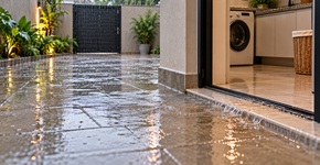 Nivelar o quintal jogando concreto até a soleira: por que eliminar a diferença de altura pode fazer a água da chuva procurar a porta da lavanderia