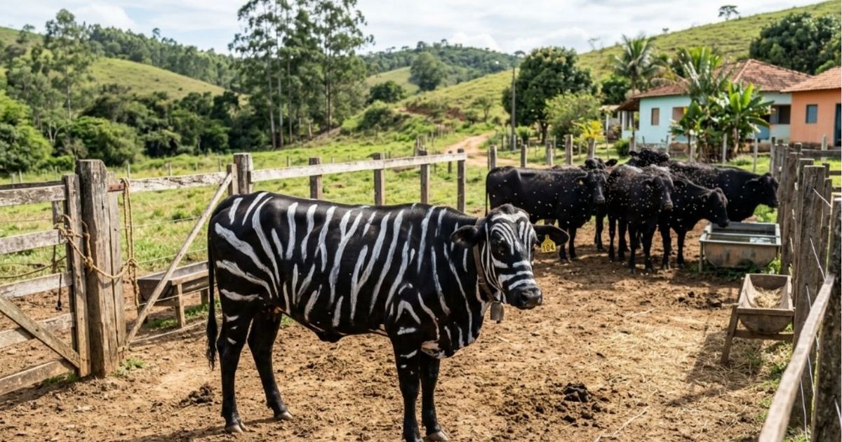 Cientistas pintaram vacas pretas com listras brancas para testar se as marcas das zebras afastam moscas, e as vacas pintadas atraíram 50% menos moscas, reforçando a teoria de que as zebras desenvolveram sua coloração não para camuflagem ou para se protegerem do calor, mas como um repelente natural de insetos