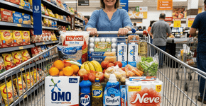 Quanto custa um mês de supermercado para uma familia de 4 pessoas?