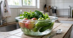 Por que devemos sempre adicionar bicarbonato à água ao lavar as frutas e verduras?