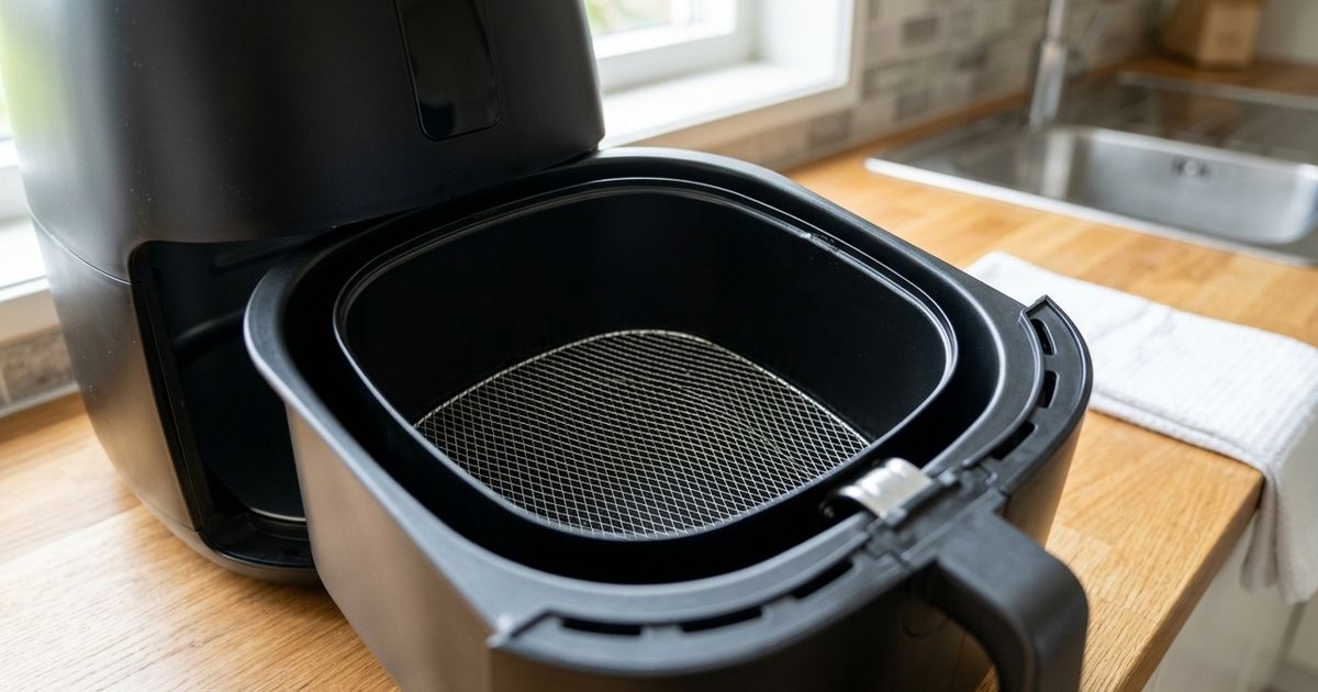 Colocar um copo de água na fritadeira elétrica pode resolver um problema comum na cozinha