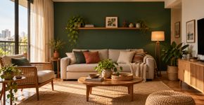 Duas designers de interiores concordam: “Em apartamentos pequenos, pintar com cores como verde-floresta ou bordô cria um espaço mais aconchegante.”