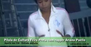 Rapper Ariana Puello se apresenta na Pílula de Cultura Feira Preta
