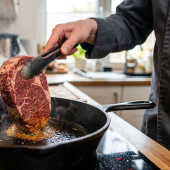 Featured mobile: Os chefs concordam: “Para fazer um filé grelhado perfeito, não unte a frigideira, é melhor untar a carne com o óleo.”