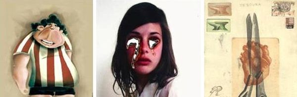 Mostra dos três artistas