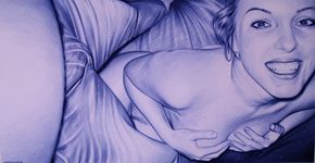 Artista espanhol recria fotos sensuais utilizando apenas caneta esferográfica