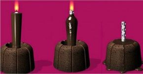 Vela de chocolate se transforma em recheio de bolo