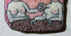 Artista japonês cria desenhos e formas no sushi
