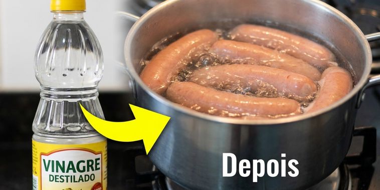 Featured main: Por que colocar um pouco de vinagre na água do cozimento ajuda a evitar que suas linguiças estourem