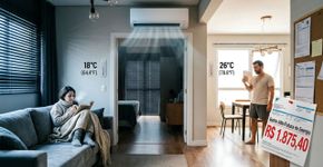 Seria inteligente quebrar a parede para instalar um ar-condicionado em dois cômodos para economizar energia?