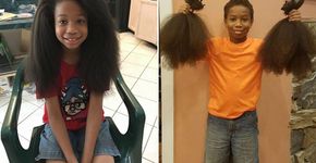 Menino de 8 anos deixa cabelo crescer e doa a crianças com câncer