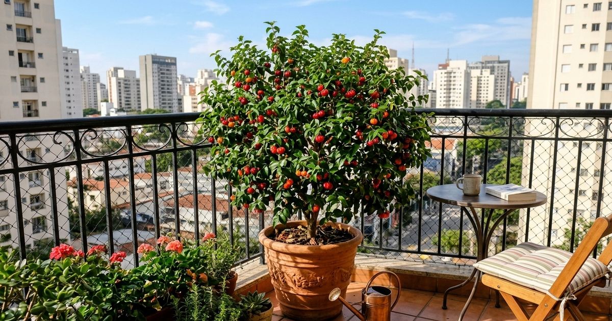 As árvores frutíferas que se adaptam melhor a apartamentos com varanda