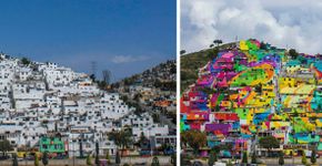 ONG pinta casas de comunidade do México junto com moradores