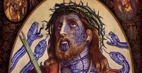 Pinturas sagradas e profanas tatuadas por Ramon Maiden