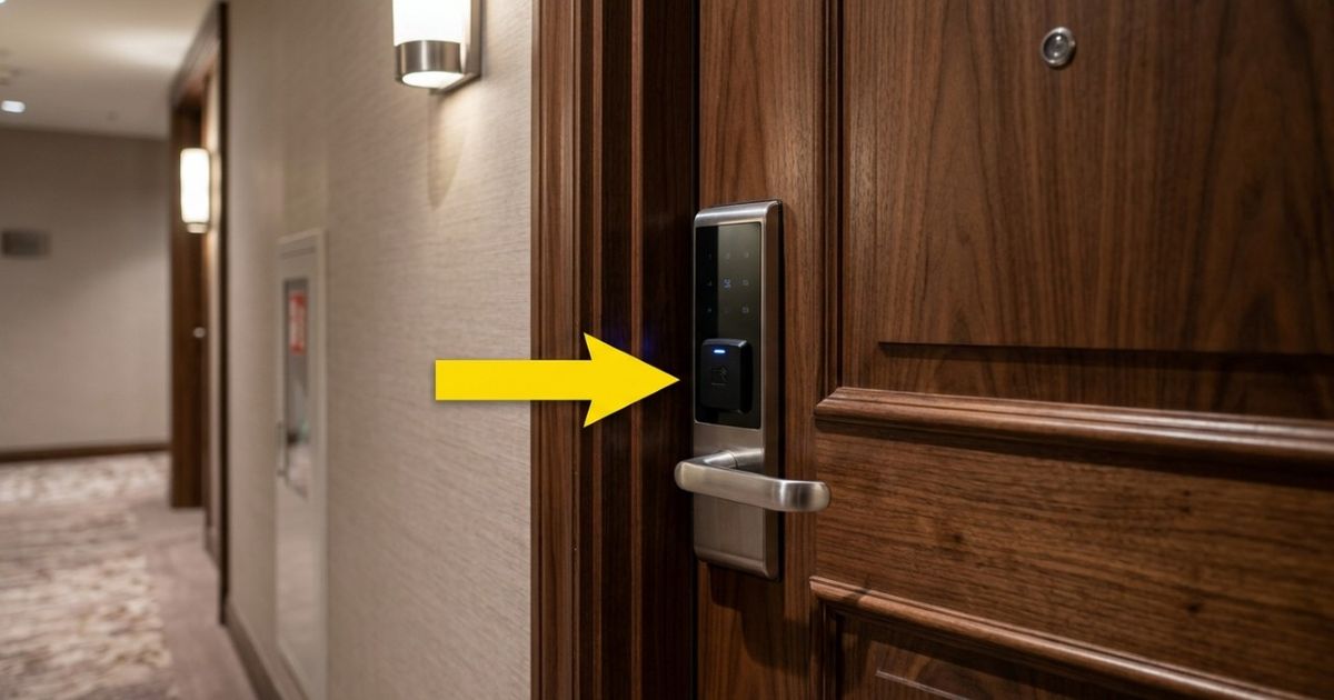 Depois de anos ficando em hotel, descobri que o cartão magnético não é só chave, a luz do corredor e a trava da porta também têm funções especiais