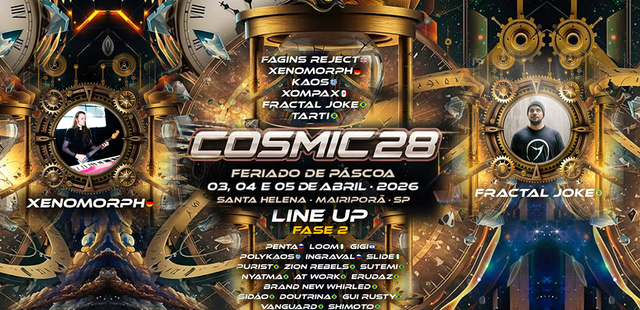 Festival Cosmic 28 reúne o melhor do Darkpsy e Forest na Páscoa.