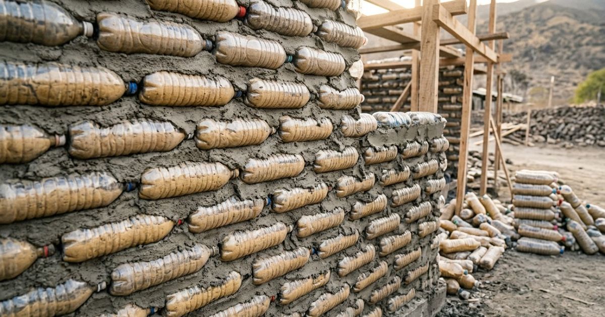 Casal em Bangladesh construiu uma casa com 80 mil garrafas plásticas descartadas, estimou gastar apenas 1/4 do custo de uma construção com tijolos e apresentou uma alternativa para reaproveitar resíduos que poluem o meio ambiente