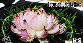 Flor para todos: lótus de cebola roxa