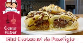 Aprenda a fazer mini croissant de prestígio