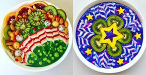 Tutoriais ensinam a fazer smoothies hipercoloridos saudáveis