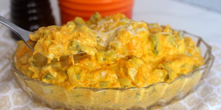 Featured main: Abobrinha cremosa com requeijão e parmesão