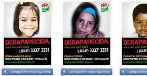 Crianças desaparecidas estampam figurinhas