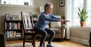 Aos 60 anos, em vez de caminhar por 20 minutos, é muito melhor fazer exercícios como agachamentos na cadeira ou flexões na bancada da cozinha
