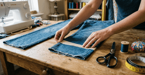 A barra da calça jeans não deve ser feita sem antes usar fita crepe: como essa técnica evita que um lado fique maior que o outro