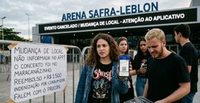Aplicativo de ingressos mantém o endereço antigo no bilhete digital após a mudança do local de um show, fãs seguem a informação exibida e perdem a apresentação; um dado desatualizado no canal oficial pode gerar reembolso e R$ 1,5 mil para cada consumidor