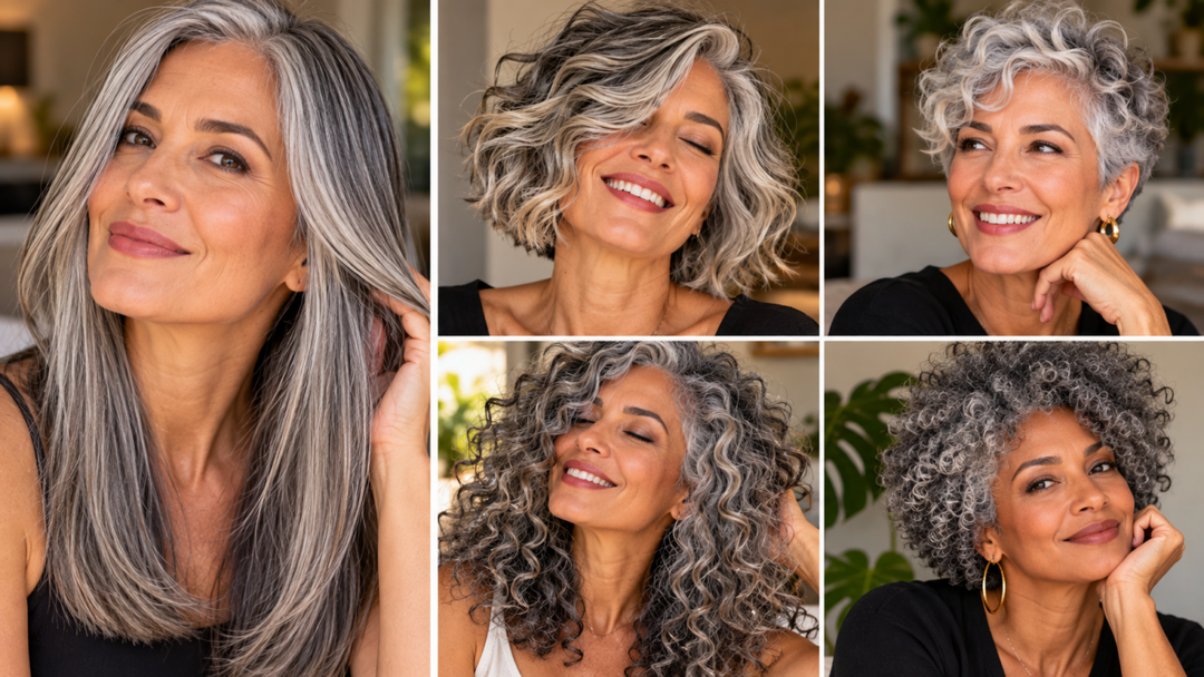 O grisalho pode ficar mais alinhado, macio e luminoso com a finalização certa. Conheça 5 técnicas adaptadas a diferentes texturas de cabelo.