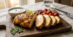 Os chefs indianos concordam: “O peito de frango não é temperado apenas com cúrcuma, mas sim com iogurte, garam masala e coentro moído incorporados algumas horas antes.”