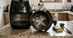 O que significa quando o teflon da air fryer começa a soltar?