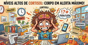 Como o corpo reage quando o cortisol no sangue está muito elevado?