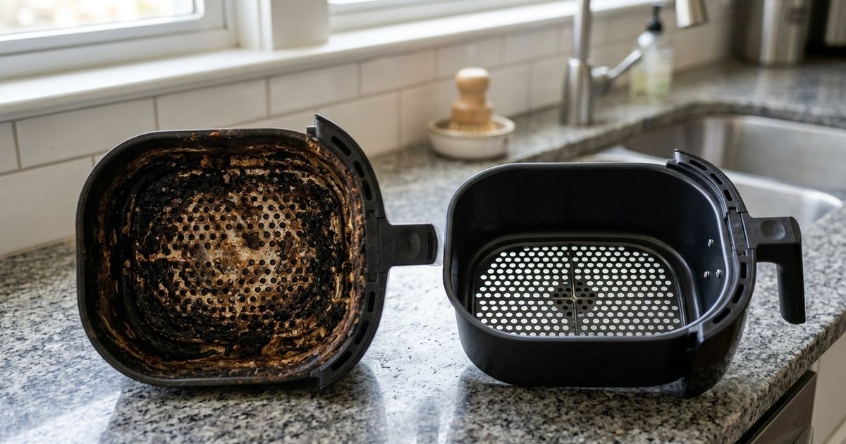 Como limpar a cesta da air fryer e mantê-la livre de gordura incrustada